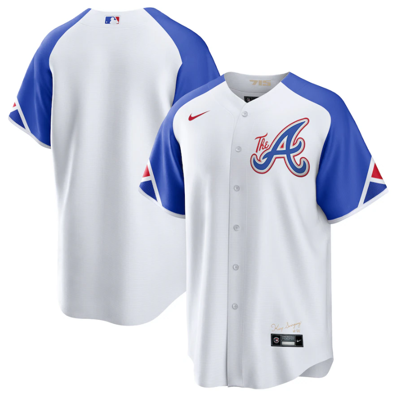 Men's Atlanta Braves Blank White 2023 City Connect Cool Base Stitched Baseball Jersey-0