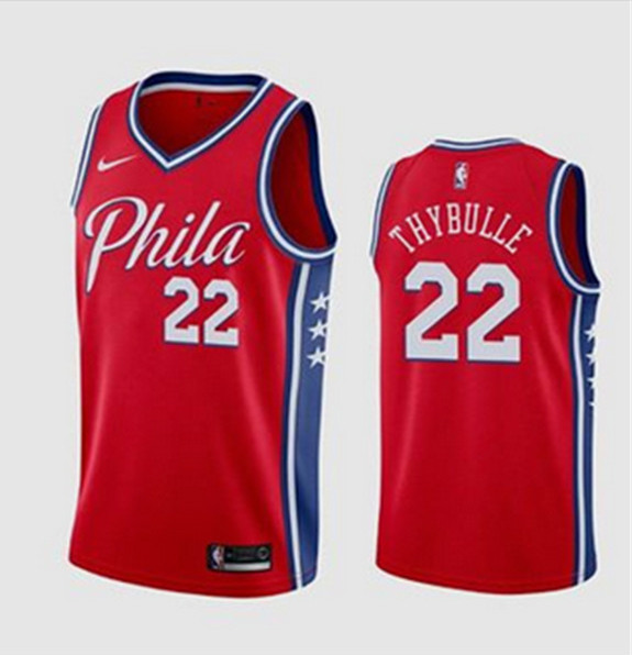 Men's Philadelphia 76ers #22 Matisse Thybulle Red Stitched Swingman Jersey-0
