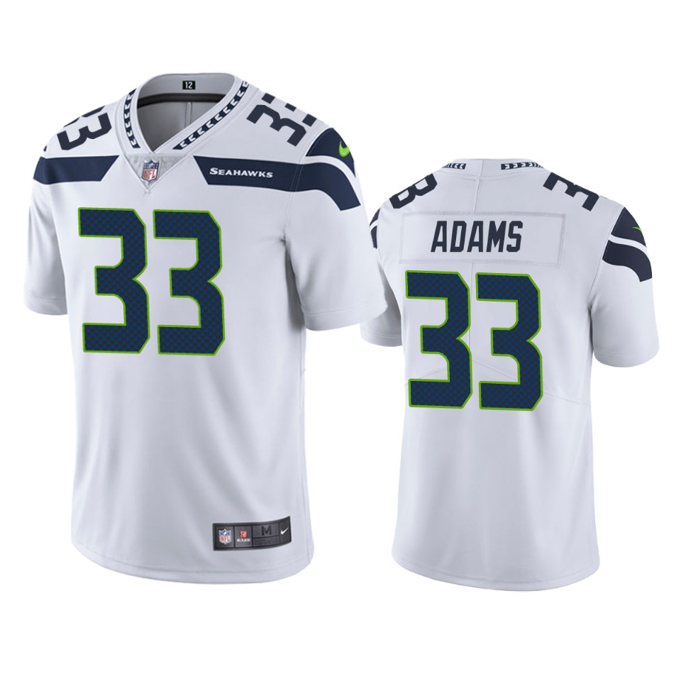 Men's Seattle Seahawks #33 Jamal Adams White Vapor Untouchable Limited Stitched Jersey-0