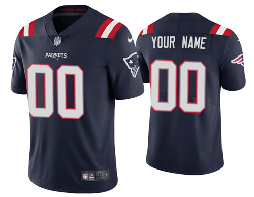Youth New England Patriots ACTIVE PLAYER Custom Navy Vapor Untouchable Limited Stitched Jersey-0