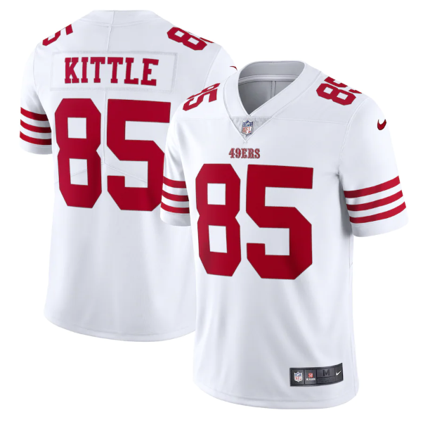 Men’s San Francisco 49ers #85 George Kittle 2022 New White Vapor ...