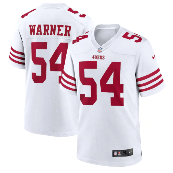 Men's San Francisco 49ers #54 Fred Warner 2022 New White Stitched Game Jersey-0