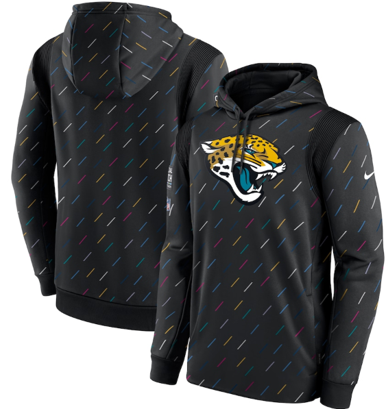 Men's Jacksonville Jaguars 2021 Charcoal Crucial Catch Therma Pullover Hoodie-0
